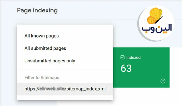 Page Indexing filters